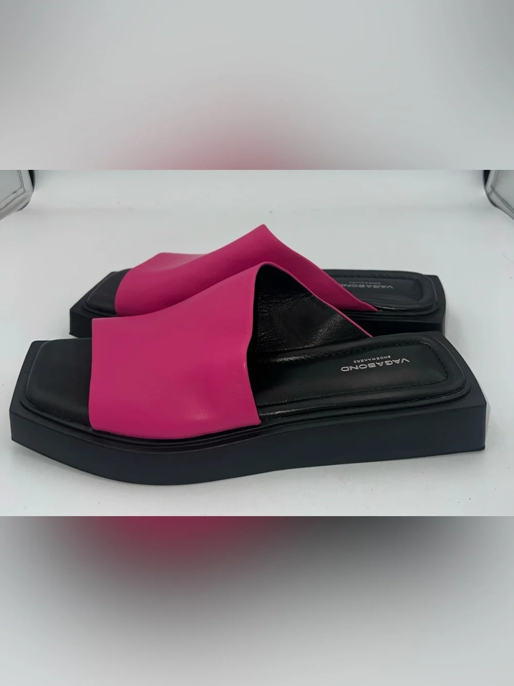 Vagabond Shoemakers Evy Slide Leather Sandals Hot Pink Women’s Size EU41 NEW